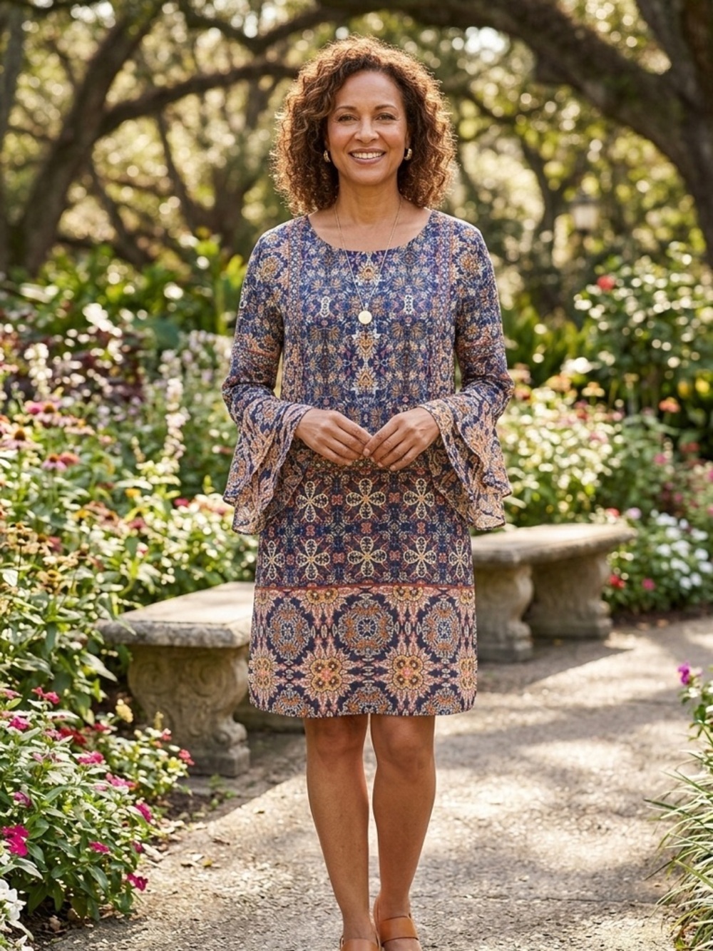 Daniel Cremieux | Multicolor Long Sleeve Laura Dress | Sz 8